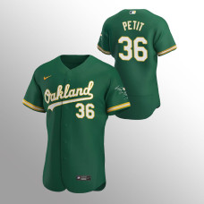 Men's Oakland Athletics Yusmeiro Petit Authentic Kelly Green 2020 Alternate Jersey