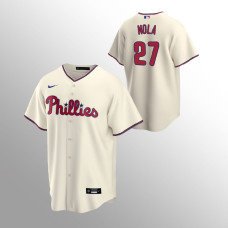 Men's Philadelphia Phillies Aaron Nola #27 Cream Replica Alternate Jersey