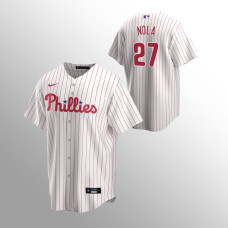 Men's Philadelphia Phillies Aaron Nola #27 White Replica Home Jersey