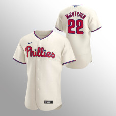 Men's Philadelphia Phillies Andrew McCutchen Authentic Cream 2020 Alternate Jersey