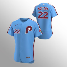 Men's Philadelphia Phillies Andrew McCutchen #22 Light Blue 2020 Authentic Alternate Jersey