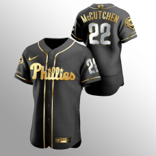 Men's Philadelphia Phillies Andrew McCutchen Golden Edition Black Authentic Jersey