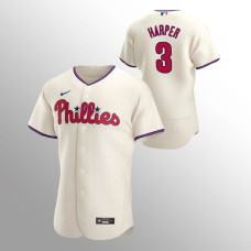 Men's Philadelphia Phillies Bryce Harper Authentic Cream 2020 Alternate Jersey