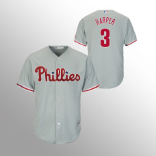 Bryce Harper Philadelphia Phillies Gray Cool Base Away Jersey