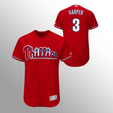 Men's Philadelphia Phillies Scarlet Authentic Collection Alternate #3 Bryce Harper Flex Base Jersey