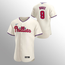 Men's Philadelphia Phillies Jay Bruce Authentic Cream 2020 Alternate Jersey