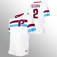 Philadelphia Phillies Jean Segura White Cooperstown Collection V-Neck Jersey