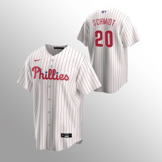 Men's Philadelphia Phillies Mike Schmidt #20 White Replica Home Jersey