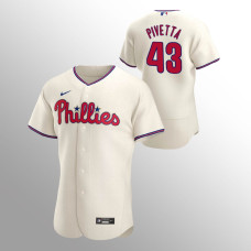 Men's Philadelphia Phillies Nick Pivetta Authentic Cream 2020 Alternate Jersey