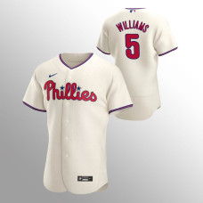 Men's Philadelphia Phillies Nick Williams Authentic Cream 2020 Alternate Jersey