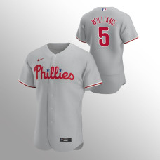 Men's Philadelphia Phillies Nick Williams Authentic Gray 2020 Road Jersey