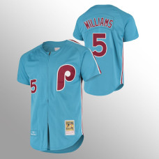 Men's Philadelphia Phillies Nick Williams #5 Light Blue Cooperstown Collection Authentic Jersey