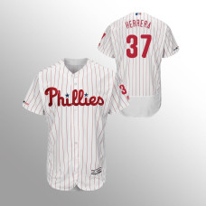 Men's Philadelphia Phillies #37 White Odubel Herrera MLB 150th Anniversary Patch Flex Base Majestic Home Jersey