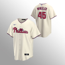 Men's Philadelphia Phillies Zack Wheeler #45 Cream Replica Alternate Jersey