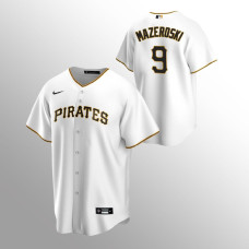 Men's Pittsburgh Pirates Bill Mazeroski #9 White Replica Home Jersey