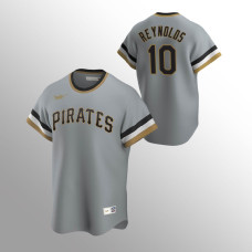 Men's Pittsburgh Pirates #10 Bryan Reynolds Gray Road Cooperstown Collection Jersey