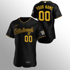 Men's Pittsburgh Pirates Custom Authentic Black 2020 Alternate Jersey