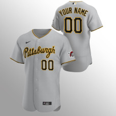 Men's Pittsburgh Pirates Custom Authentic Gray 2020 Road Jersey