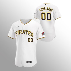 Men's Pittsburgh Pirates Custom Authentic White 2020 Home Jersey