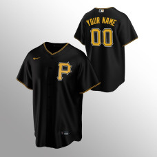 Men's Pittsburgh Pirates Custom #00 Black Replica Alternate Jersey