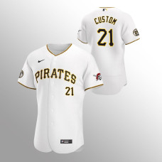 Pittsburgh Pirates Custom White 2021 Roberto Clemente Day Authentic Jersey