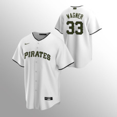 Men's Pittsburgh Pirates Honus Wagner #33 White Replica Alternate Jersey