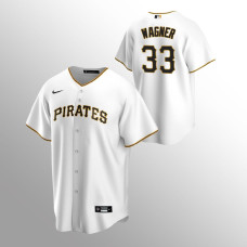 Men's Pittsburgh Pirates Honus Wagner #33 White Replica Home Jersey