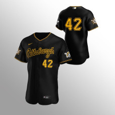 Men's Pittsburgh Pirates Jackie Robinson Day Black Authentic Jersey