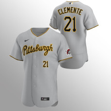 Men's Pittsburgh Pirates Roberto Clemente Authentic Gray 2020 Road Jersey