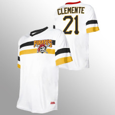 Pittsburgh Pirates Roberto Clemente White Cooperstown Collection V-Neck Jersey