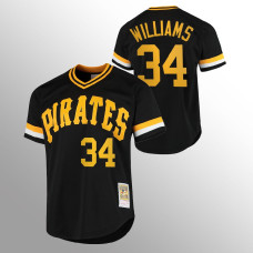 Men's Pittsburgh Pirates Trevor Williams #34 Black Cooperstown Collection Batting Practice Jersey