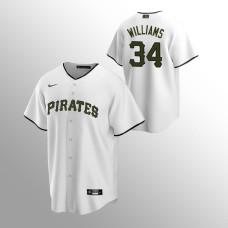 Men's Pittsburgh Pirates Trevor Williams #34 White 2020 Replica Alternate Jersey