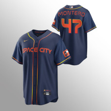 Houston Astros Rafael Montero Navy #47 Replica 2022 City Connect Jersey