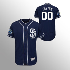 Men's San Diego Padres Navy Alternate Flex Base #00 Custom 50th Anniversary Jersey