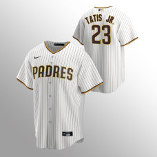 Men's San Diego Padres Fernando Tatis Jr. #23 White Brown Replica Home Jersey