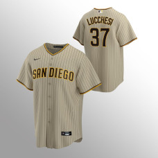 Men's San Diego Padres Joey Lucchesi #37 Sand Brown 2020 Replica Alternate Jersey