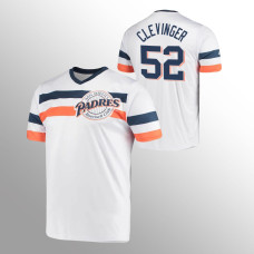 San Diego Padres Mike Clevinger White Cooperstown Collection V-Neck Jersey