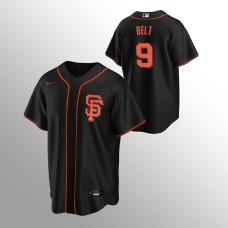 Men's San Francisco Giants Brandon Belt #9 Black Replica Alternate Jersey