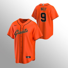 Men's San Francisco Giants Brandon Belt #9 Orange 2020 Replica Alternate Jersey