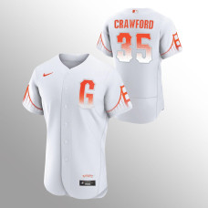 San Francisco Giants Brandon Crawford White 2021 City Connect Authentic Jersey