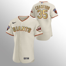 San Francisco Giants Brandon Crawford Cream 2010 World Series Champions Jersey