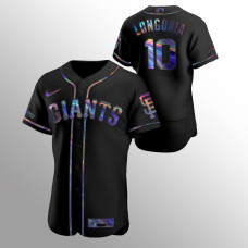 Evan Longoria San Francisco Giants Black Authentic Iridescent Holographic Jersey