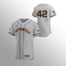 Men's San Francisco Giants Jackie Robinson Day Gray Authentic Jersey