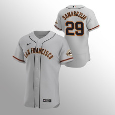 Men's San Francisco Giants Jeff Samardzija Authentic Gray 2020 Road Jersey