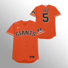 Mike Yastrzemski San Francisco Giants Orange 2021 Players' Weekend Nickname Jersey