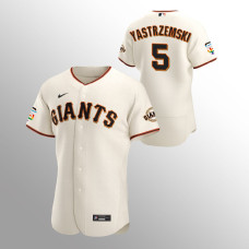 San Francisco Giants Mike Yastrzemski Cream Home 2021 Pride Month Authentic Jersey