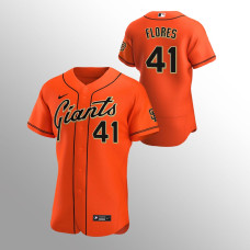 San Francisco Giants Wilmer Flores Orange Authentic Alternate Jersey