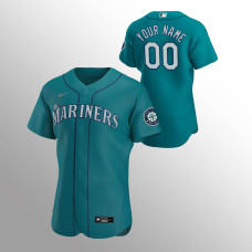 Men's Seattle Mariners Custom Authentic Aqua 2020 Alternate Jersey