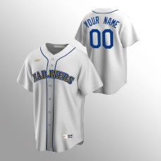 Custom Seattle Mariners White Cooperstown Collection Home Jersey