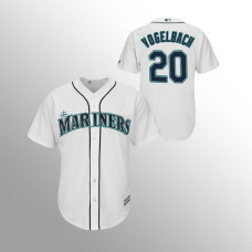 Men's Seattle Mariners Daniel Vogelbach #20 White Cool Base Home Jersey